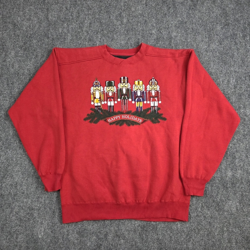 Vintage Galt Sand Nutcracker Christmas Sweatshirt L